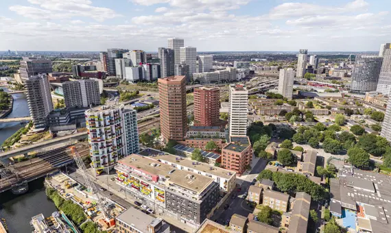 CGI showing the planned Lund Quarter on the Carpenters Estate