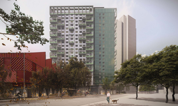 The Carpenters Estate, phase one, James Riley Point, Stratford, Newham