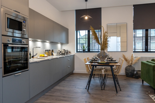 Open Plan Kitchen and Dining Space at Town Hall Annex