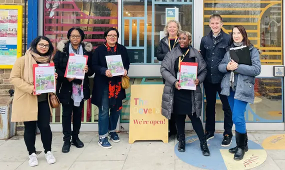 Some of The Carpenters Team, including Rokhsana Fiaz (OBE) – Mayor of Newham and Populo Living CEO - Deborah Heenan.
