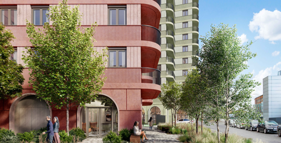 Credit: Grid Architects CGI of Bridge Road in Stratford