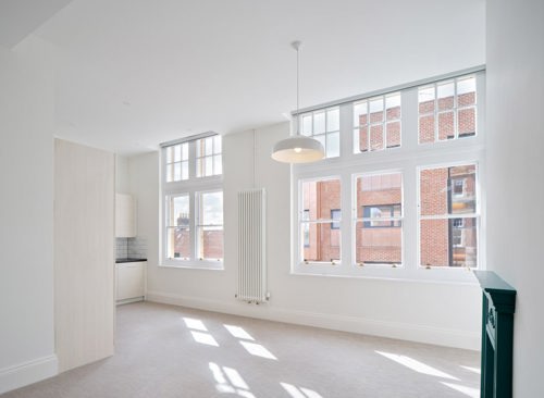 Interior of an open plan living space