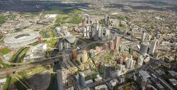 The Carpenters Estate aerial image, credit Proctor And Matthews, Metropolitan Workshop.
